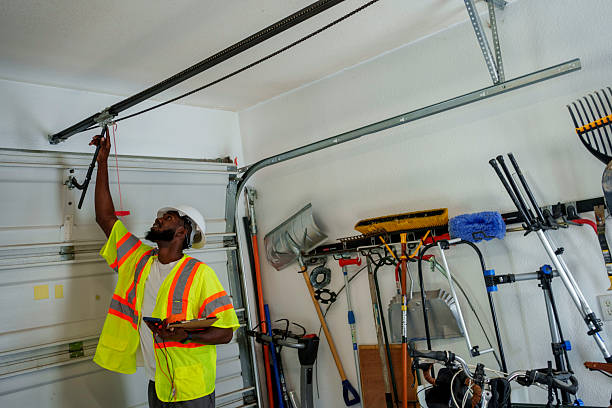 Professional Garage Door Panel Replacement technician working in North Fond du Lac, WI